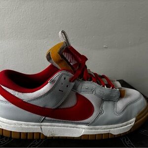 Nike Red & Gray Low-Top Sneaker with Gum Sole Accents